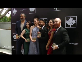 Rick fox, amanda crew, brandon jay mcclaren, meaghan rath, emily hampshire, lucas parker at 2015 golden maple awards