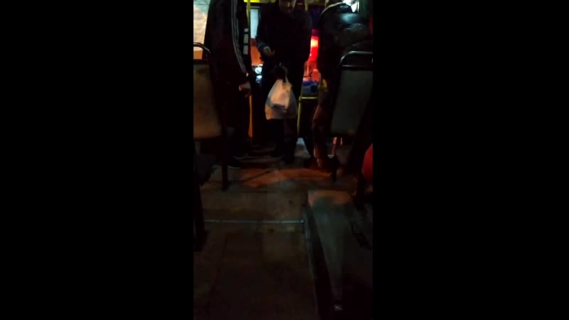 Водитель бьет пассажира за то, что тот зашел в маршрутку в грязной куртке макееа