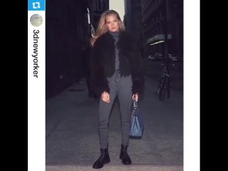 @vitasidorkina an evening in nyc 🗽 #vitasidorkina #streetstyle #modelstyle