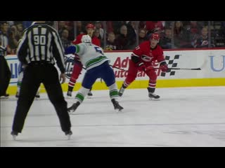 Brett pesce cut on the wrist after blocking slap shot