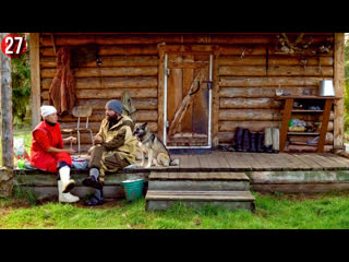 27 серия жить на севере, как это? изба, дикая рыбалка, юкола, баня быт в тайге север