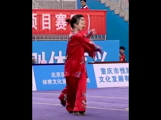 Beautiful wushu form