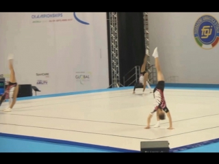 Aerobic gymnastics 1st european ag1 competition 2017 trio final ukraine