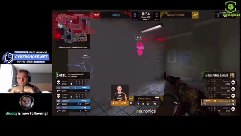 [electure csgo] ceh9 смотрит райз "электроник терминатор"