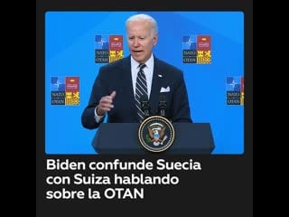 Biden confunde suecia con suiza hablando sobre la expansión de la otan