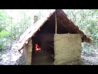 Building a primitive wattle and daub hut from scratch