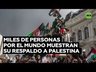 Videos manifestaciones multitudinarias en solidaridad con palestina recorren el mundo