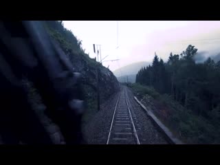Train drivers view the flirt in action between voss to myrdal